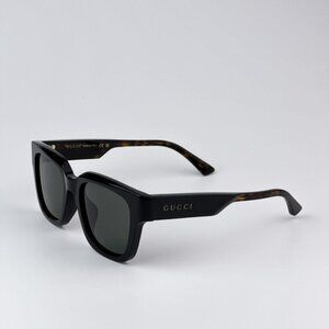 Gucci GG1670SK 001 BRAND NEW Sunglasses Black Havana Grey Unisex Square